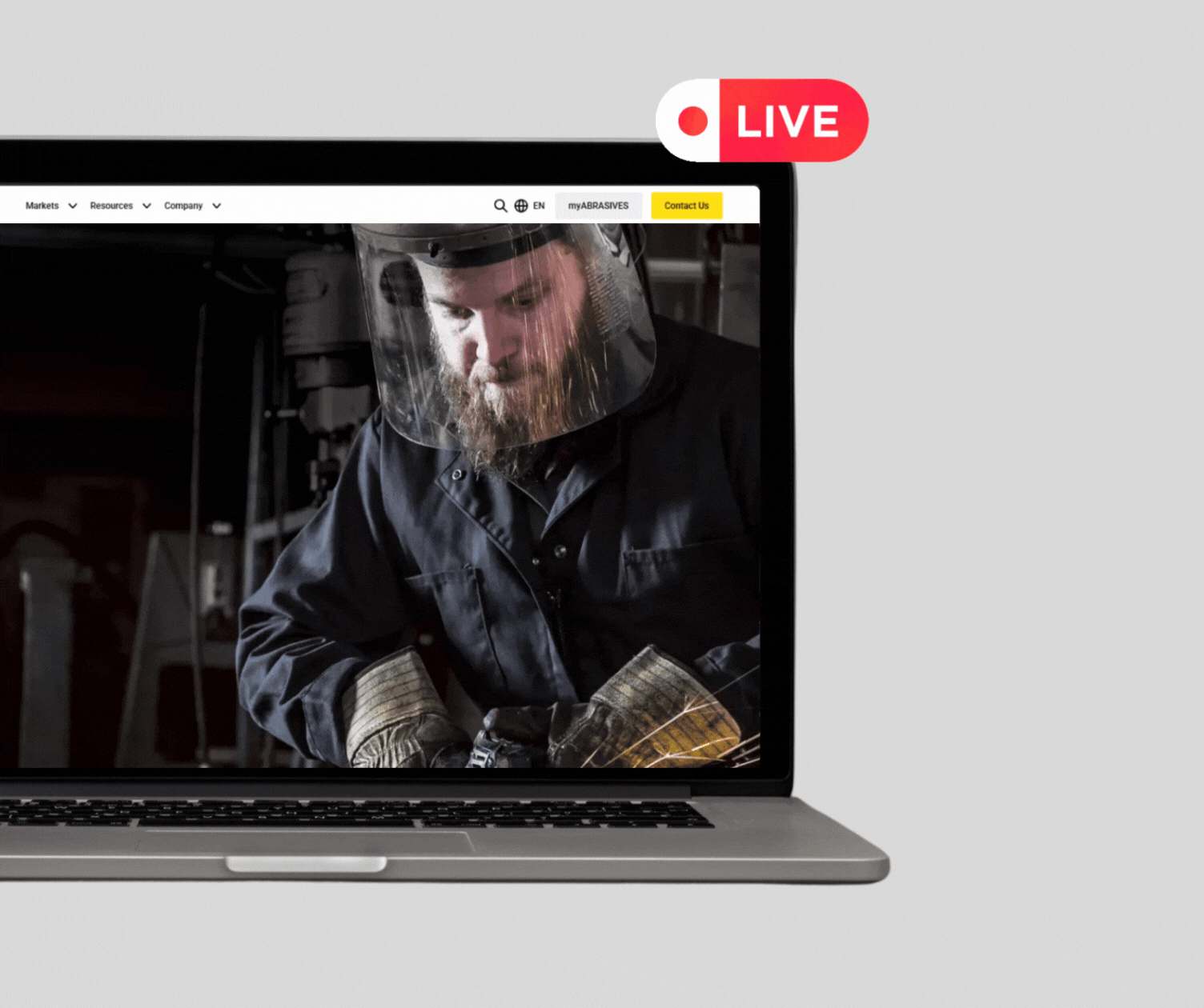 laptop scherm met nieuwe Flexovit Homepage