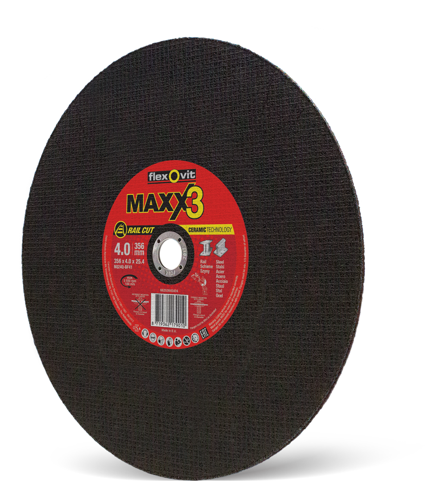 Meule Maxx3 Rail pour une coupe de rails rapide et confortable