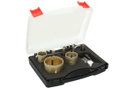 mallette forets diamantés VB Dry Flexovit ouverte