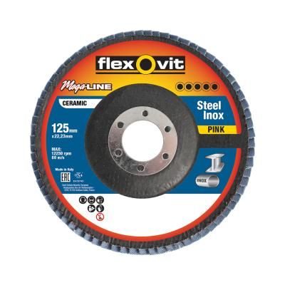 Flap Discs - Flexovit MEGA-LINE PINK