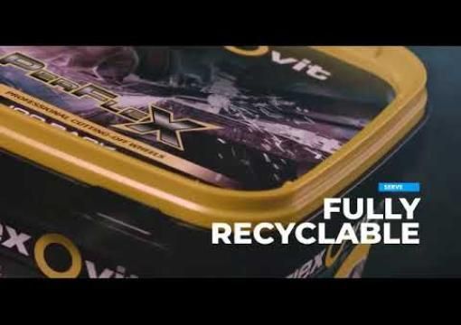 Recyclable packing for Norton & Flexovit cuttings discs and grinding wheels