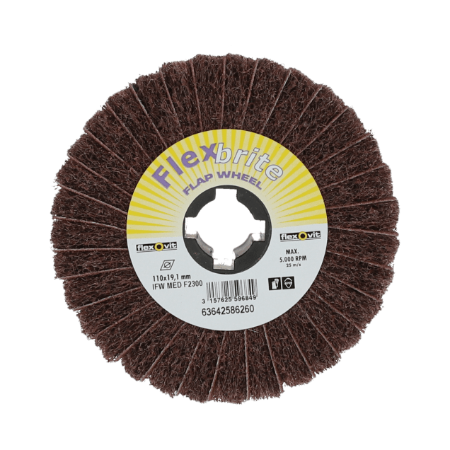 63642586260 Interleaf Flap Wheels Satinex Flexovit 11x1x19.1 MED