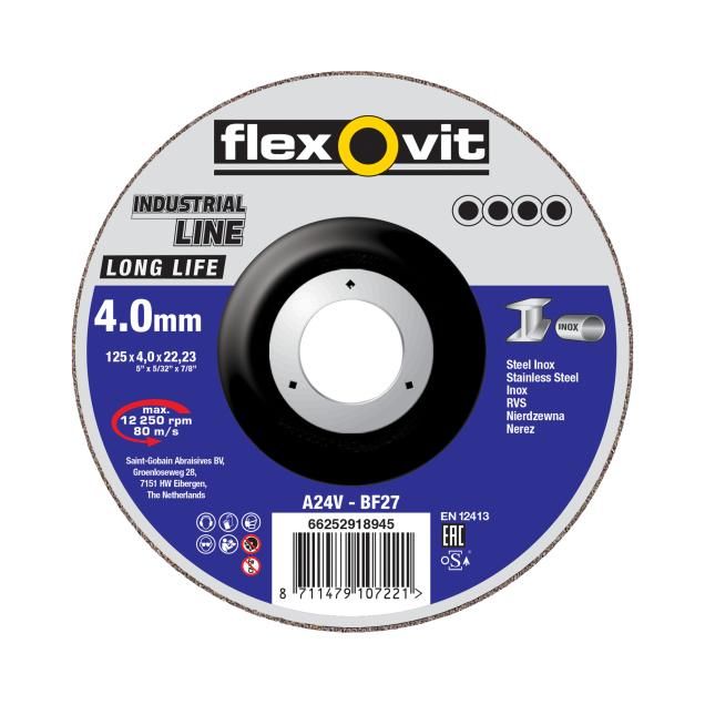 TW Angle Grinder Grinding-Inox Flexovit LONG LIFE