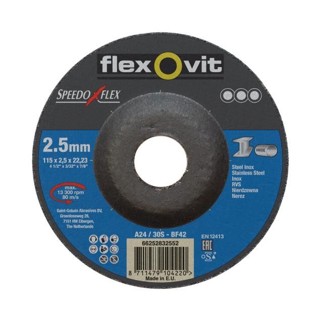66252832552 FLX Speedoflex 115x2,5x22,23 STEEL INOX BF42